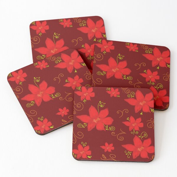 Item preview, Crimson Botanical Floral Vine Pattern designed and sold by Arabesque.fromSadia.