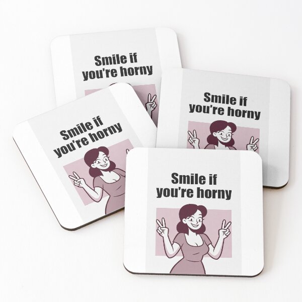 Item preview, Smile If You're Horny | Cheeky Funny Shirt designed and sold by FatCatStudios.