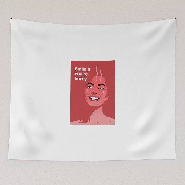 Item preview, Smile If You're Horny | Cheeky Funny Shirt designed and sold by FatCatStudios.