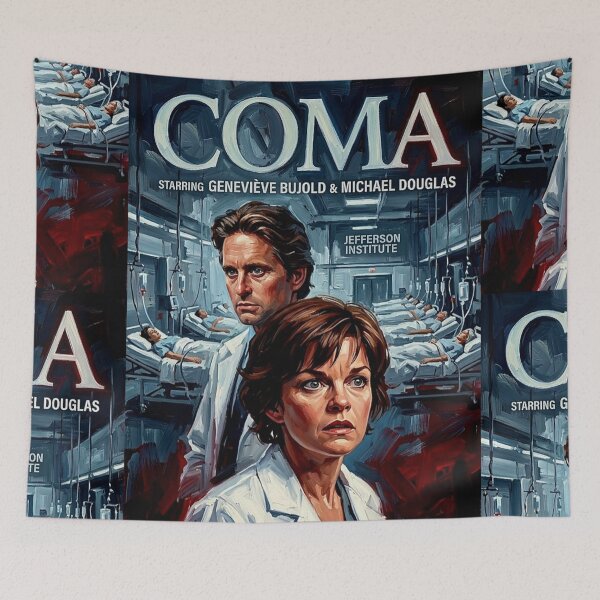 Item preview, Coma Retro Medical Sci-Fi Suspense Thriller Tribute Art Movie Poster designed and sold by Art's Diner.