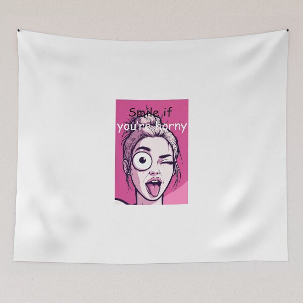Item preview, Smile If You're Horny | Cheeky Funny Shirt designed and sold by FatCatStudios.