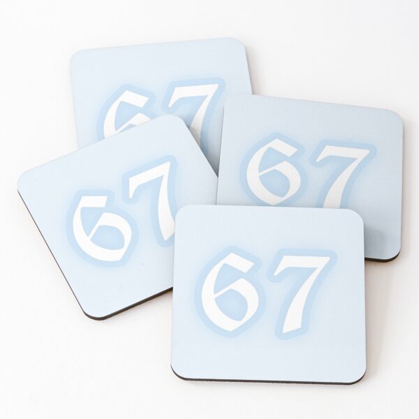 Item preview, Pastel "67" Gothic Old English Text | Cute Blue Y2K Gothic Typography designed and sold by KawaiiTexts.
