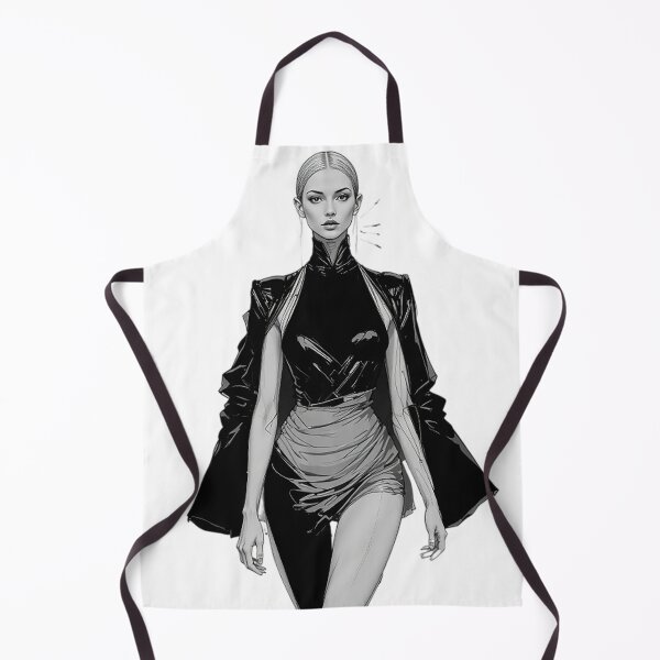 Item preview, Modern Fashion Model Line Art | Minimalist Editorial Portrait | Chic Runway Inspired Black & White Illustration designed and sold by PixPixari.