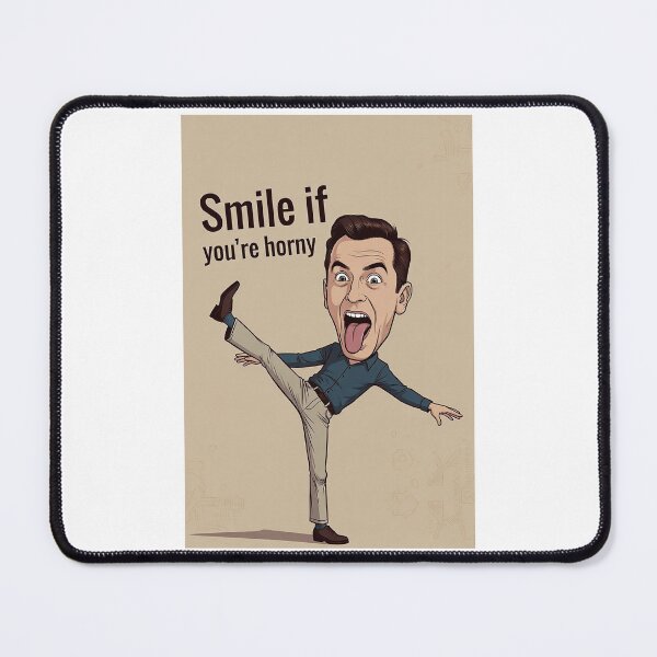 Item preview, Smile If You're Horny | Cheeky Funny Shirt designed and sold by FatCatStudios.