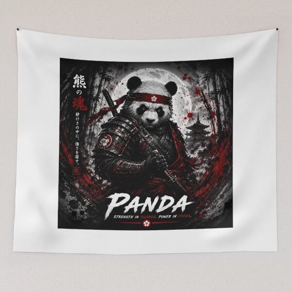 Item preview, Panda Spirit | Samurai Panda Warrior | Japanese Ink Art Graphic Tee designed and sold by SupernovaNote.