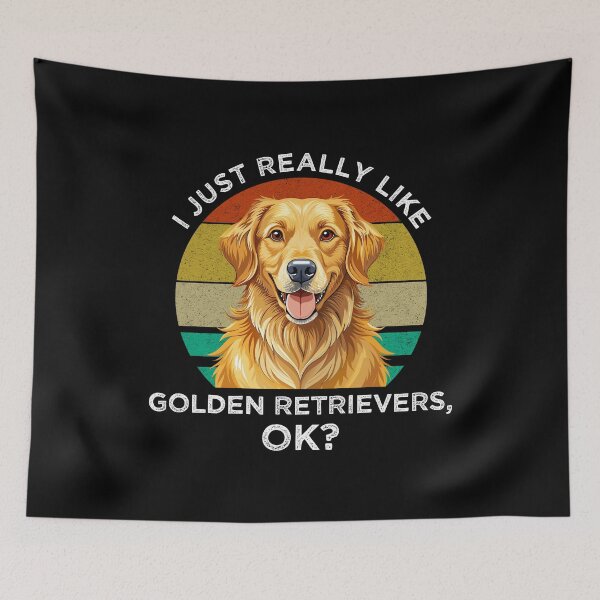 Item preview, I Just Really Like Golden Retrievers, OK? designed and sold by Cat Lady Designs.