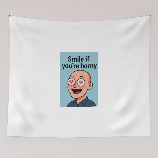 Item preview, Smile If You're Horny | Cheeky Funny Shirt designed and sold by FatCatStudios.