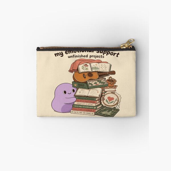 Item preview, Emotional Support Unfinished Illustration Projects ADHD Humor t-shirt designed and sold by Mosidrip.