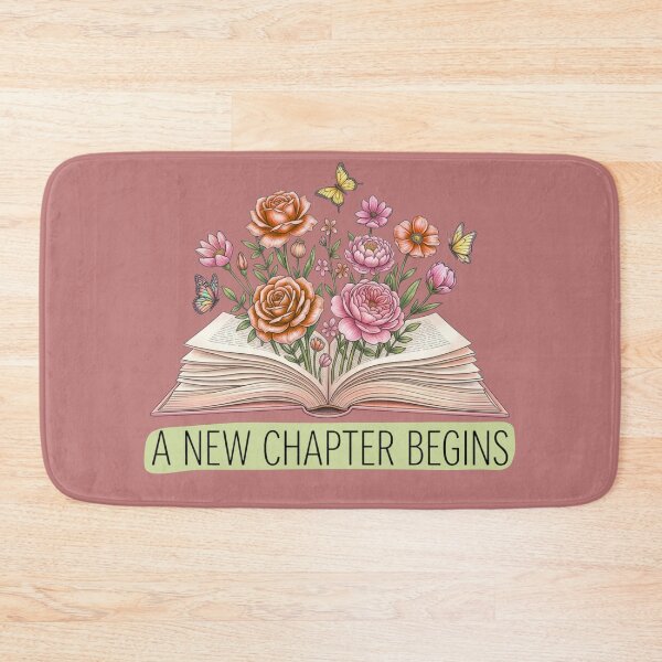 Item preview, A New Chapter Begins – Floral Open Book Illustration designed and sold by UUniqueIImprint.