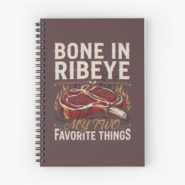 Item preview, Bone In Ribeye My Two Favorite Things Funny BBQ Steak Typography Design designed and sold by arabiw.