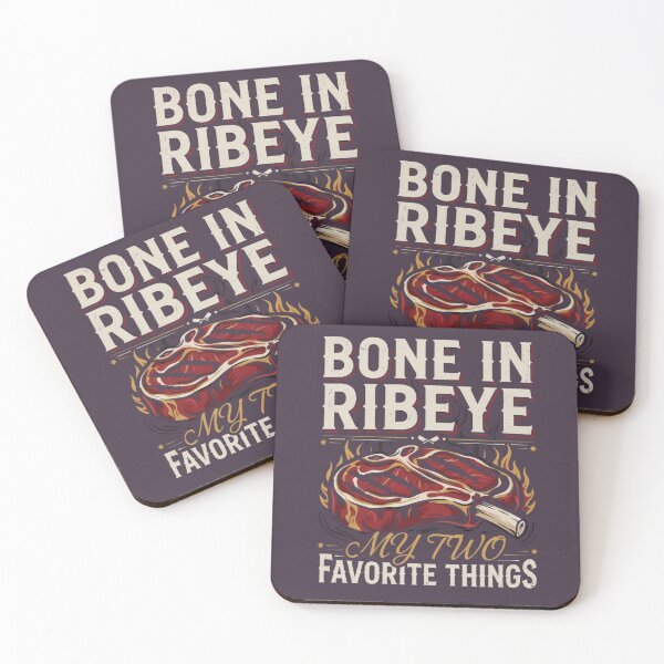 Item preview, Bone In Ribeye My Two Favorite Things Funny BBQ Steak Typography Design designed and sold by arabiw.