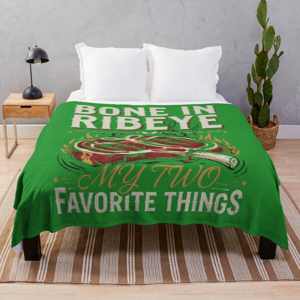 Item preview, Bone In Ribeye My Two Favorite Things Funny BBQ Steak Typography Design designed and sold by arabiw.