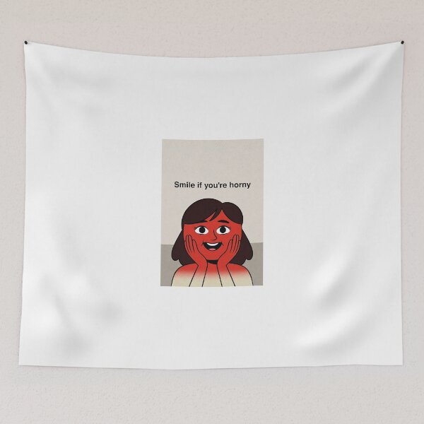 Item preview, Smile If You're Horny | Cheeky Funny Shirt designed and sold by FatCatStudios.