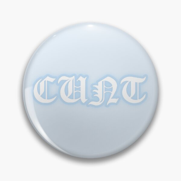 Item preview, Pastel "Cunt" Gothic Old English Text | Cute Blue Y2K Gothic Typography designed and sold by KawaiiTexts.