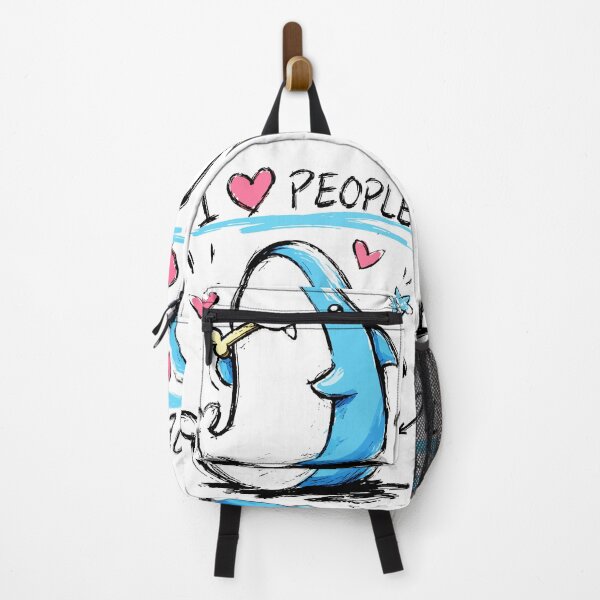 Item preview, Shark Loves People Funny Doodle Cartoon designed and sold by RamyGallery.