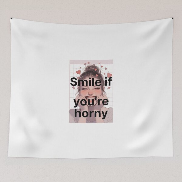 Item preview, Smile If You're Horny | Cheeky Funny Shirt designed and sold by FatCatStudios.