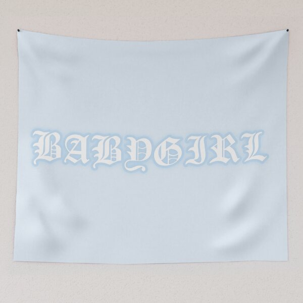 Item preview, Pastel "Babygirl" Gothic Old English Text | Cute Blue Y2K Gothic Typography designed and sold by KawaiiTexts.