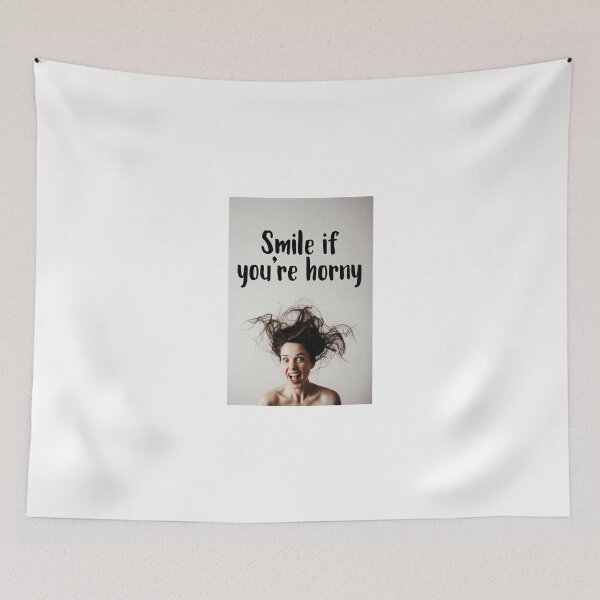 Item preview, Smile If You're Horny | Cheeky Funny Shirt designed and sold by FatCatStudios.