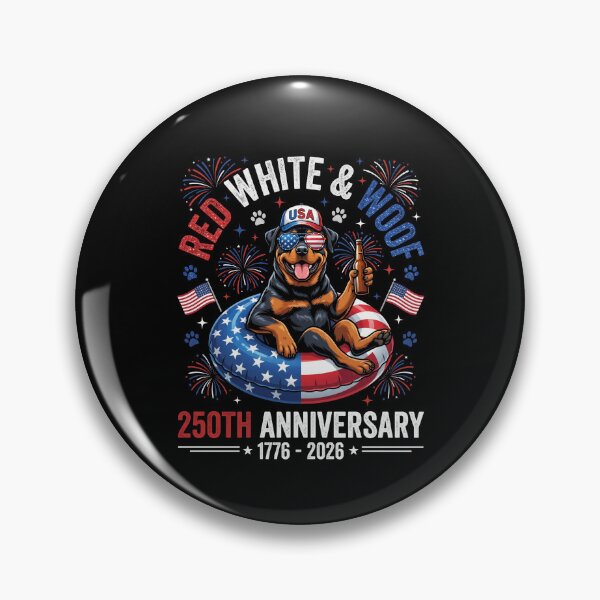 Item preview, Red White & Woof USA Rottweiler 250th Anniversary 1776 2026 American Patriot Dog designed and sold by SofenArt.