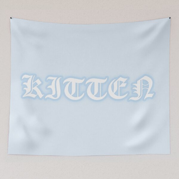 Item preview, Pastel "Kitten" Gothic Old English Text | Cute Blue Y2K Gothic Typography designed and sold by KawaiiTexts.