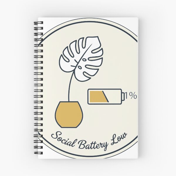 Item preview, "Social Battery Low" Funny Introvert Graphic - Relatable Mental Health Art - Low Energy Plant Design designed and sold by BestChoiceService.