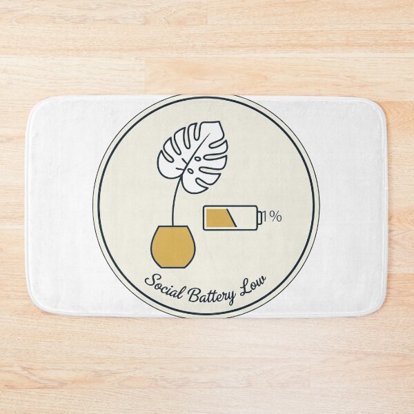 Item preview, "Social Battery Low" Funny Introvert Graphic - Relatable Mental Health Art - Low Energy Plant Design designed and sold by BestChoiceService.