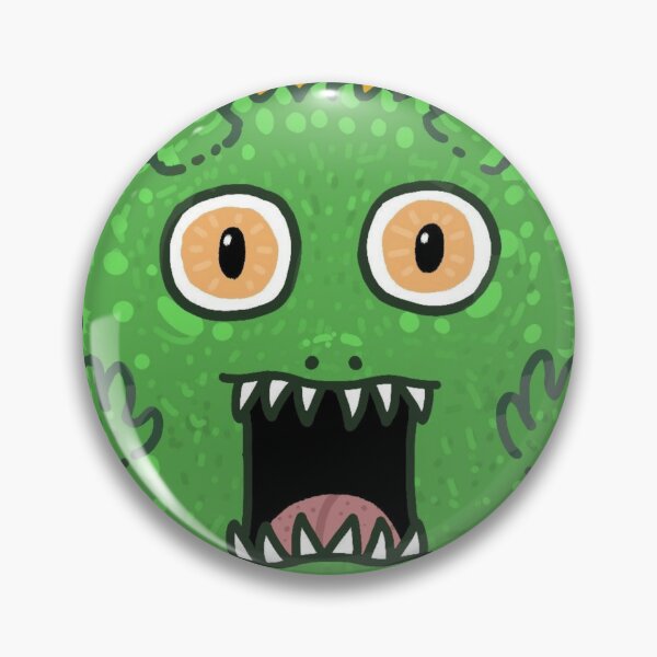 Item preview, Fluffy Green Monster Screaming Orange Stripes designed and sold by Out-Of-Gooos.