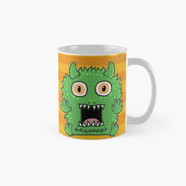 Item preview, Fluffy Green Monster Screaming Orange Stripes designed and sold by Out-Of-Gooos.