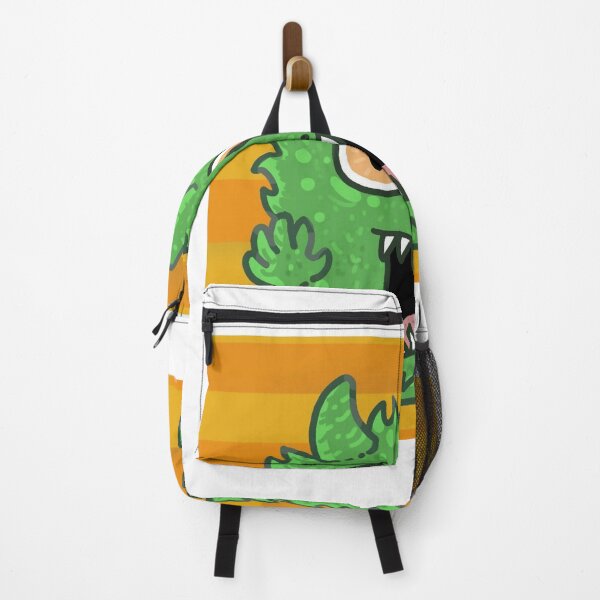 Item preview, Fluffy Green Monster Screaming Orange Stripes designed and sold by Out-Of-Gooos.