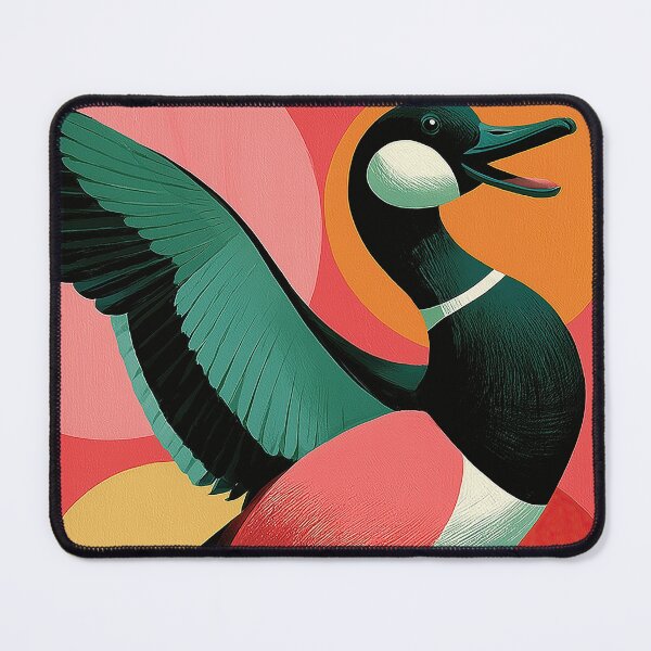 Item preview, Retro Midcentury Modern Colorful Geometric Duck Art designed and sold by Bramble County Printworks.