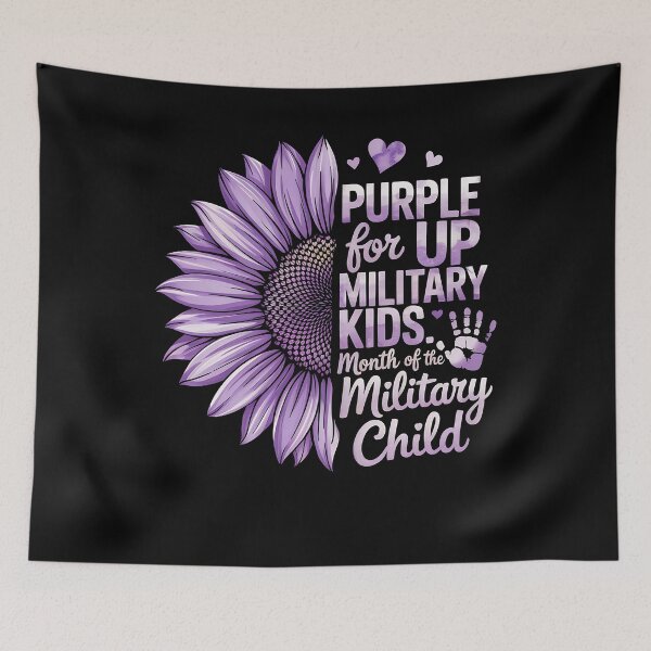Item preview, Purple For Up Military Kids. Month Of The Military Child Military Family Support designed and sold by SofenArt.