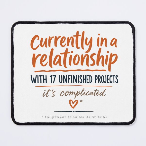 Item preview, Emotional Support Unfinished Projects Typography ADHD Humor t-shirt designed and sold by Mosidrip.