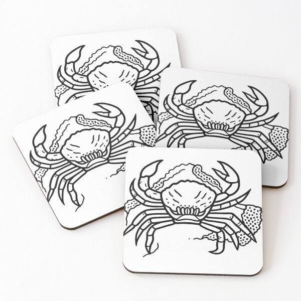 Item preview, Blackwork Tattoo Style Crab designed and sold by Ideniquo.