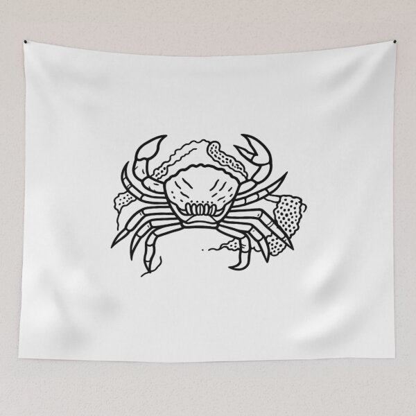 Item preview, Blackwork Tattoo Style Crab designed and sold by Ideniquo.