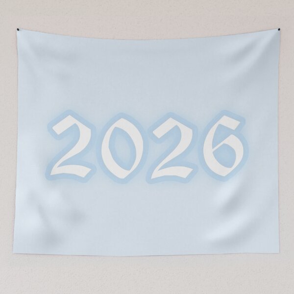 Item preview, Pastel "2026" Gothic Old English Text | Cute Blue Y2K Gothic Typography designed and sold by KawaiiTexts.