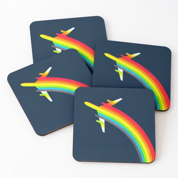 Item preview, 1950s vintage air canada travel art rainbow designed and sold by PilotandPlane.