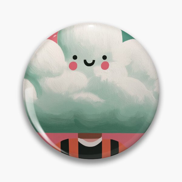 Item preview, Quirky Cloud Head Surreal Character Pink Art designed and sold by Bramble County Printworks.