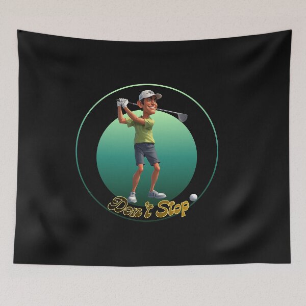 Item preview, Funny Cartoon Golfer Don't Stop Design designed and sold by CrazeShop.