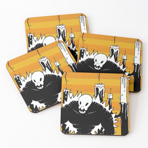 Item preview, Skull Knight Candles Orange Stripes Dark designed and sold by Out-Of-Gooos.