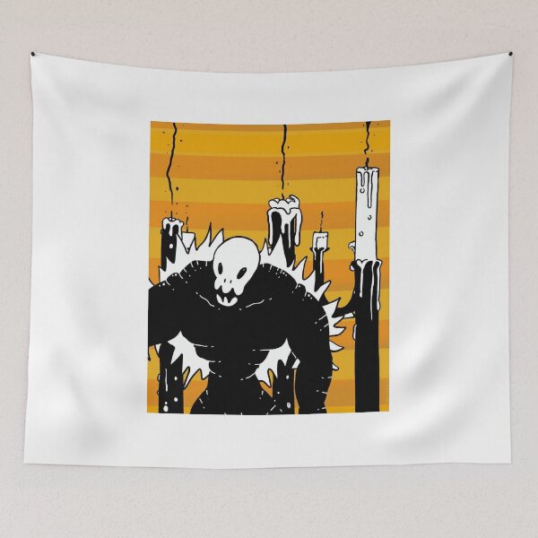 Item preview, Skull Knight Candles Orange Stripes Dark designed and sold by Out-Of-Gooos.