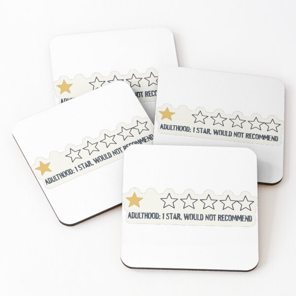 Item preview, "Adulthood: 1 Star, Would Not Recommend" Funny Review Graphic - Relatable Adulting Humor - Sarcastic Quote Design designed and sold by BestChoiceService.