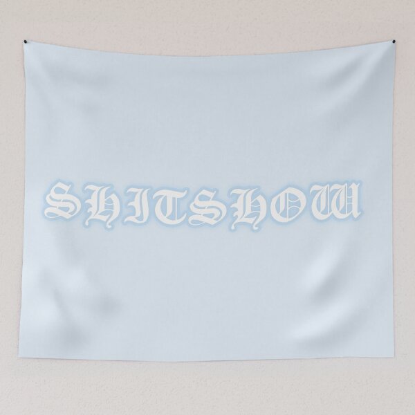 Item preview, Pastel "Shitshow" Gothic Old English Text | Cute Blue Y2K Gothic Typography designed and sold by KawaiiTexts.