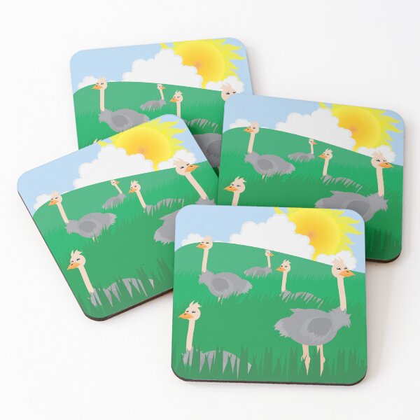 Item preview, Flock of Ostriches designed and sold by ROSE ANN BANILAR.