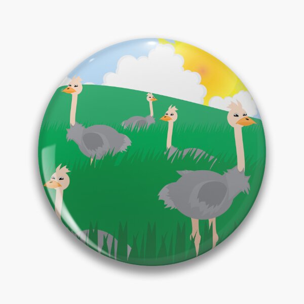 Item preview, Flock of Ostriches designed and sold by ROSE ANN BANILAR.