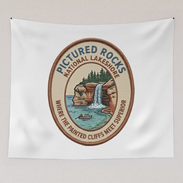 Item preview, Pictured Rocks National Lakeshore Where The Painted Cliffs Meet Superior Michigan Travel Adventure designed and sold by Simsimah26Parks.