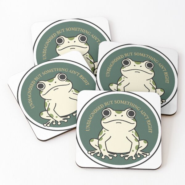 Item preview, "Undiagnosed But Something Ain't Right" Funny Frog Graphic - Relatable Neurodivergent Aesthetic - Sarcastic Mental Health Art designed and sold by BestChoiceService.