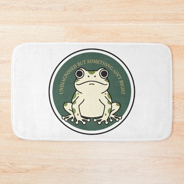 Item preview, "Undiagnosed But Something Ain't Right" Funny Frog Graphic - Relatable Neurodivergent Aesthetic - Sarcastic Mental Health Art designed and sold by BestChoiceService.