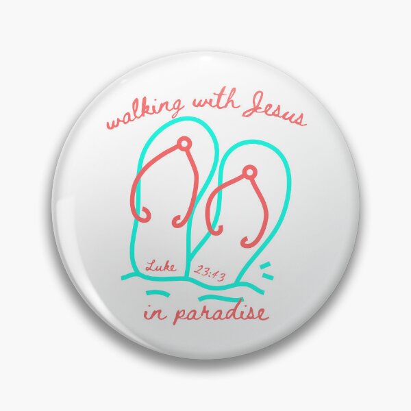 Item preview, Flip Flops Walking With Jesus In Paradise Luke 23 43 Beach Vibes  designed and sold by Forevermore.