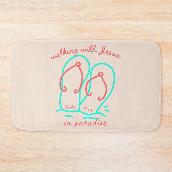 Item preview, Flip Flops Walking With Jesus In Paradise Luke 23 43 Beach Vibes  designed and sold by Forevermore.