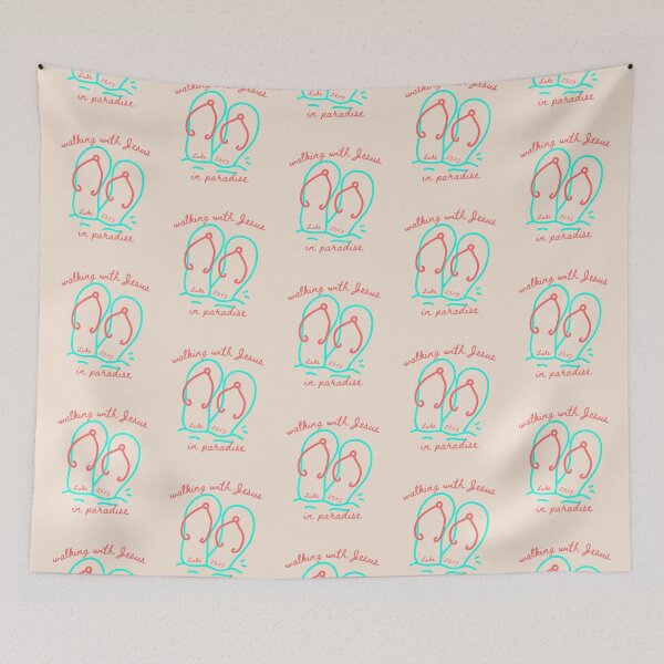Item preview, Flip Flops Walking With Jesus In Paradise Luke 23 43 Beach Vibes  designed and sold by Forevermore.